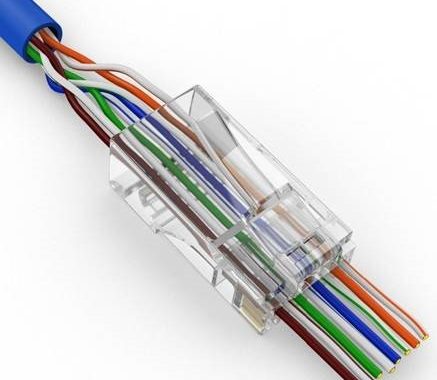 CAT5E RJ45 Modular Plug | Feed Through - 100 Pack