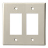 Double Gang - Decorator Style - Face Plate - Almond