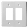 Double Gang - Decorator Style - Face Plate - White