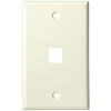 1 Port - Keystone Wall Plate - Standard, 1 Gang, UL - Almond