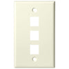 3 Port - Keystone Wall Plate - Standard, Single Gang, UL - Almond