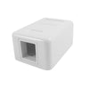 CAT5E Single Port Surface Mount Box, Unloaded - White