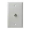 1-Gang Coaxial Cable Wall Plate, UL - White