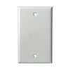 Single Gang Blank Wall Plate - White