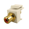 RCA - Keystone Snap-In Insert, Gold-Plated, UL - Red/Ivory