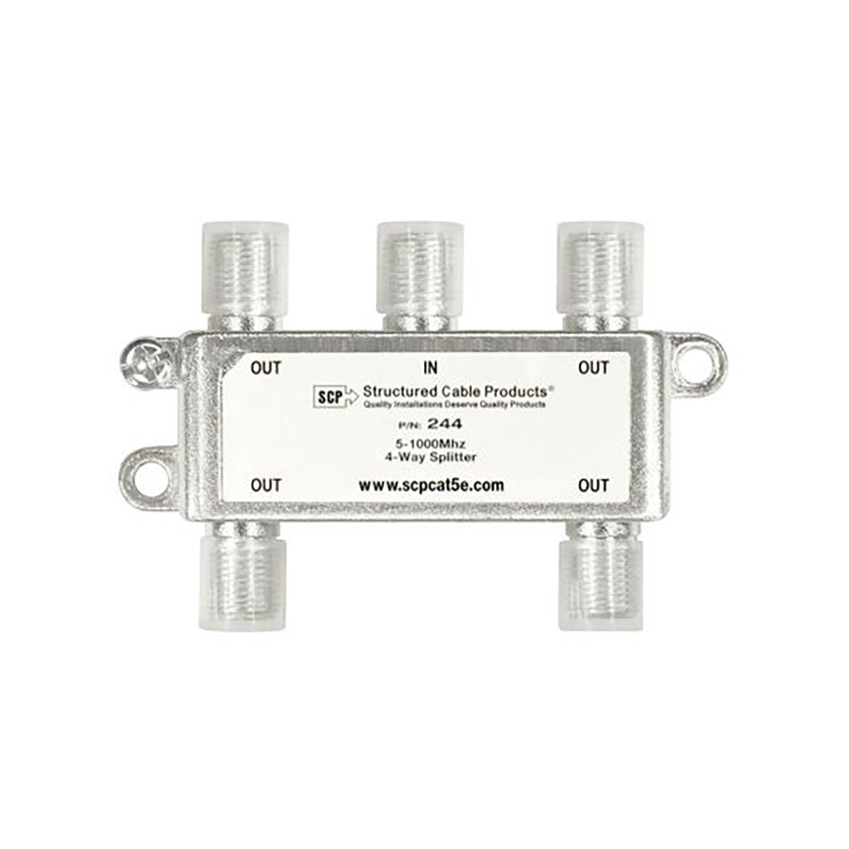 CATV 4-Way Splitter 5-1,000 Mhz