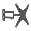 Full Motion Fits Most 23 - 55" LED TV Tilt /-15° Tilt 180° Swivel /- 3° Level Adjust Extends 2"-24" Max 77lbs VESA 75X75 100X100 200X200 300X300 400X200 400X400 UL - BLACK