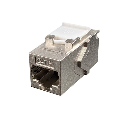 S45-3270 – Cat6 Shielded Keystone Feed-Thru Coupler – Nickel-Plated – 1 EA/BAG