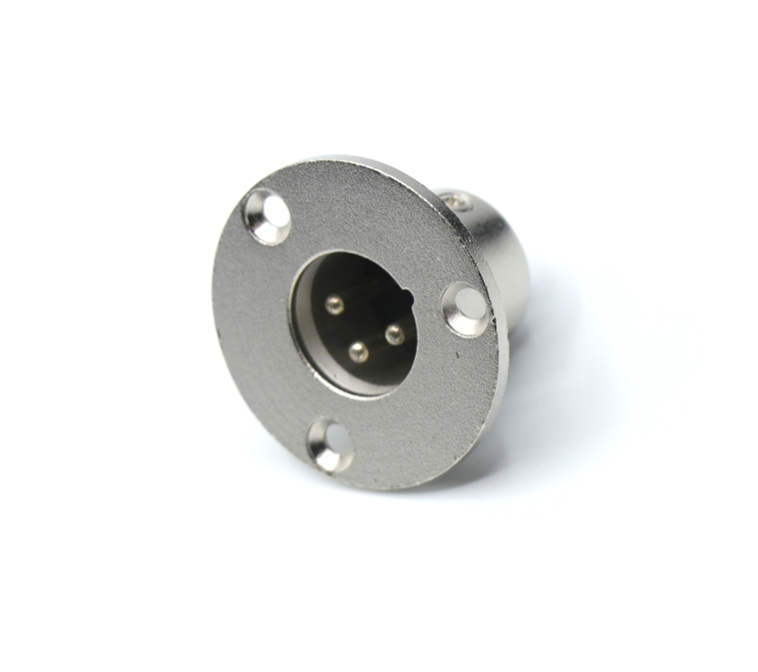 Round XLR Male Panel Mount