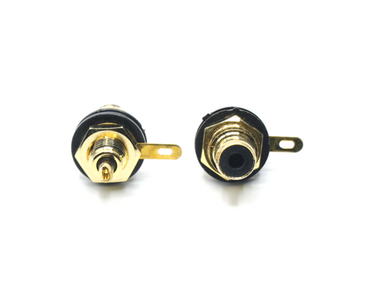 2PK Panel Mount Female RCA Connector