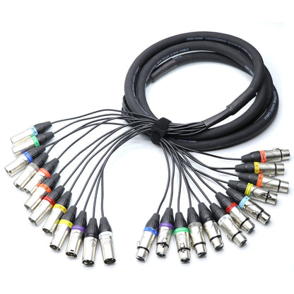 12 Channel 10' fan to fan XLR Snake Cable