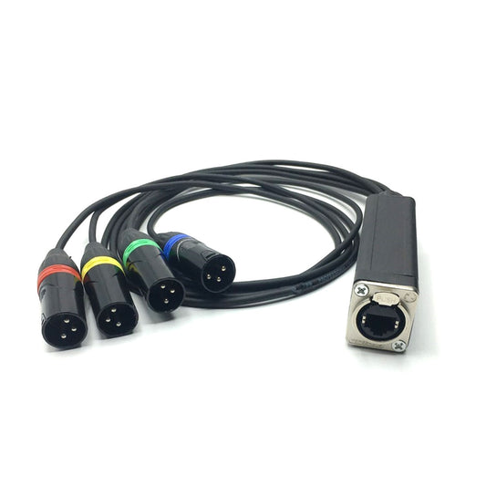 Cat5 to (4) XLR Male Shuttle Snake