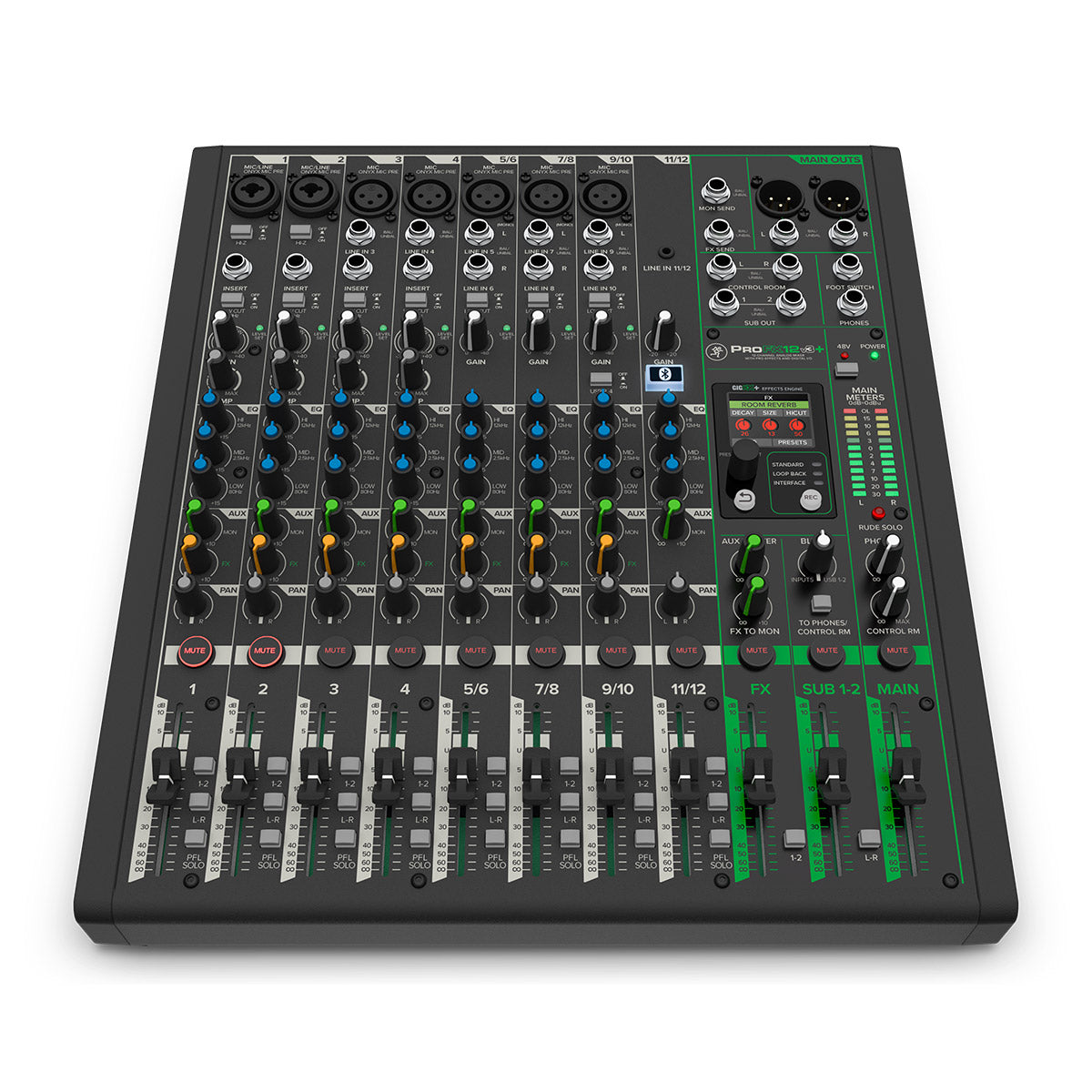 ProFX12v3+ 12-Channel Analog Mixer with Enhanced FX, USB Recording Modes & Bluetooth®